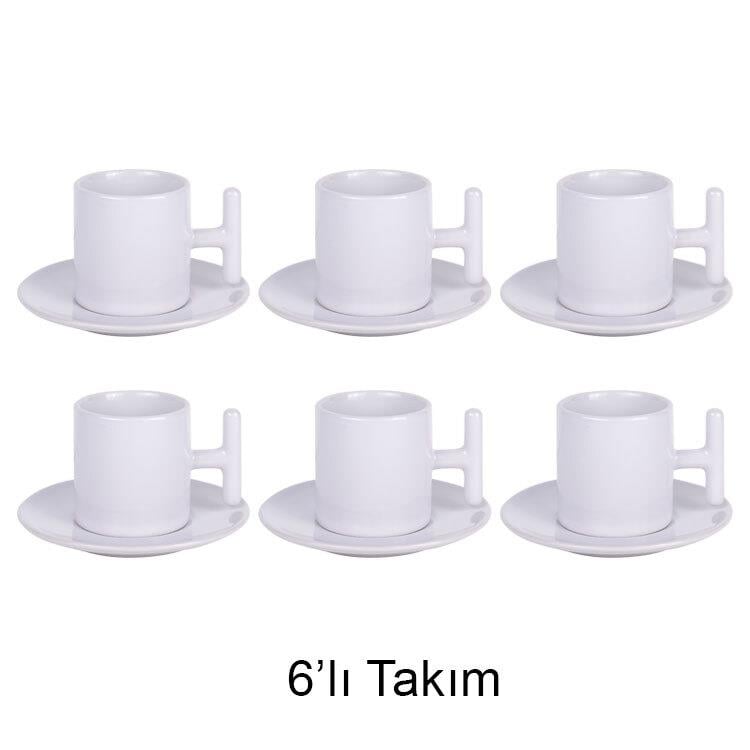 Bakılı beyaz fincan takımı
