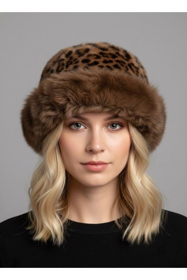 Peluş LEOPAR Kalpak Şapka