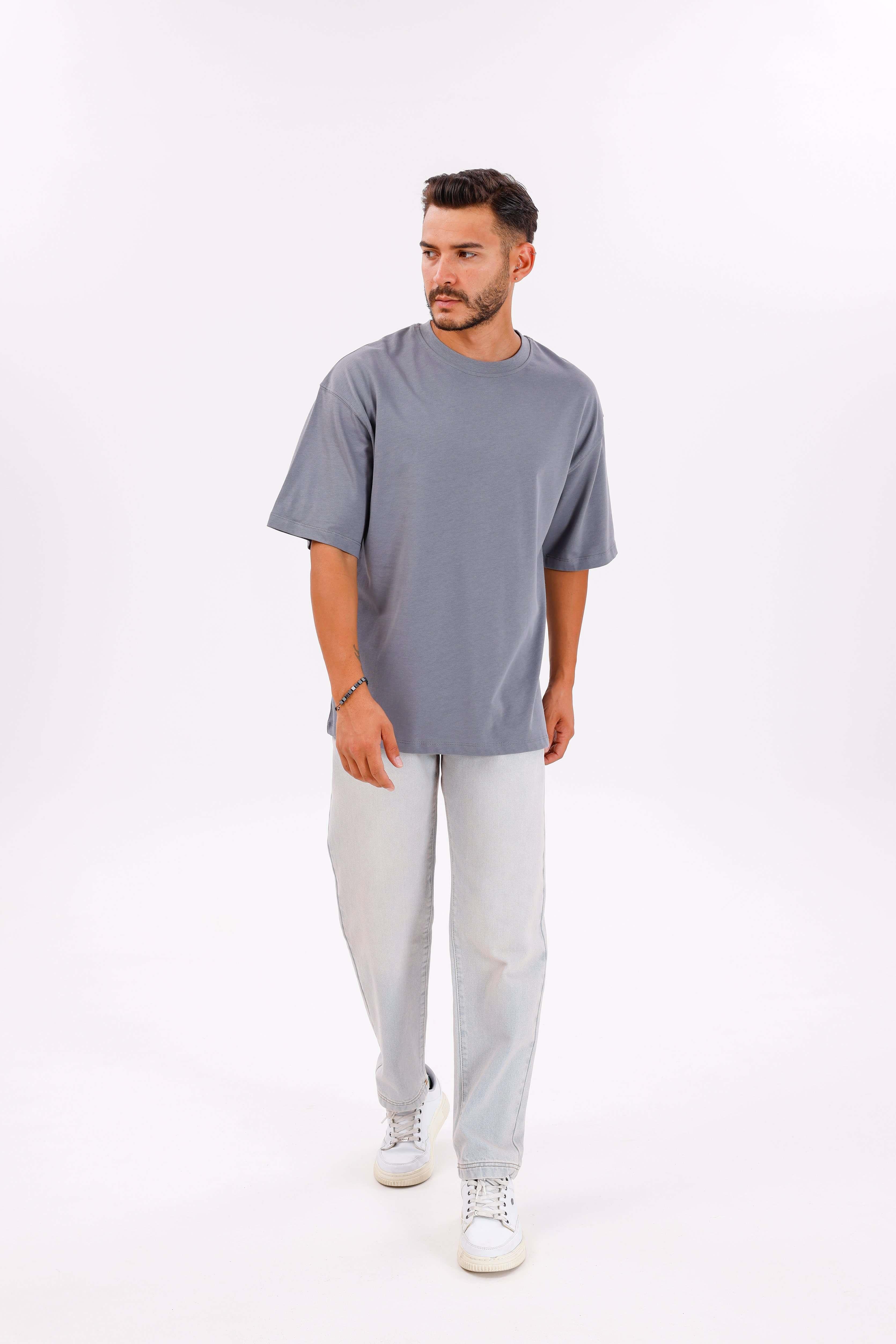 Oversize Basic 30/2 T-Shirt Füme