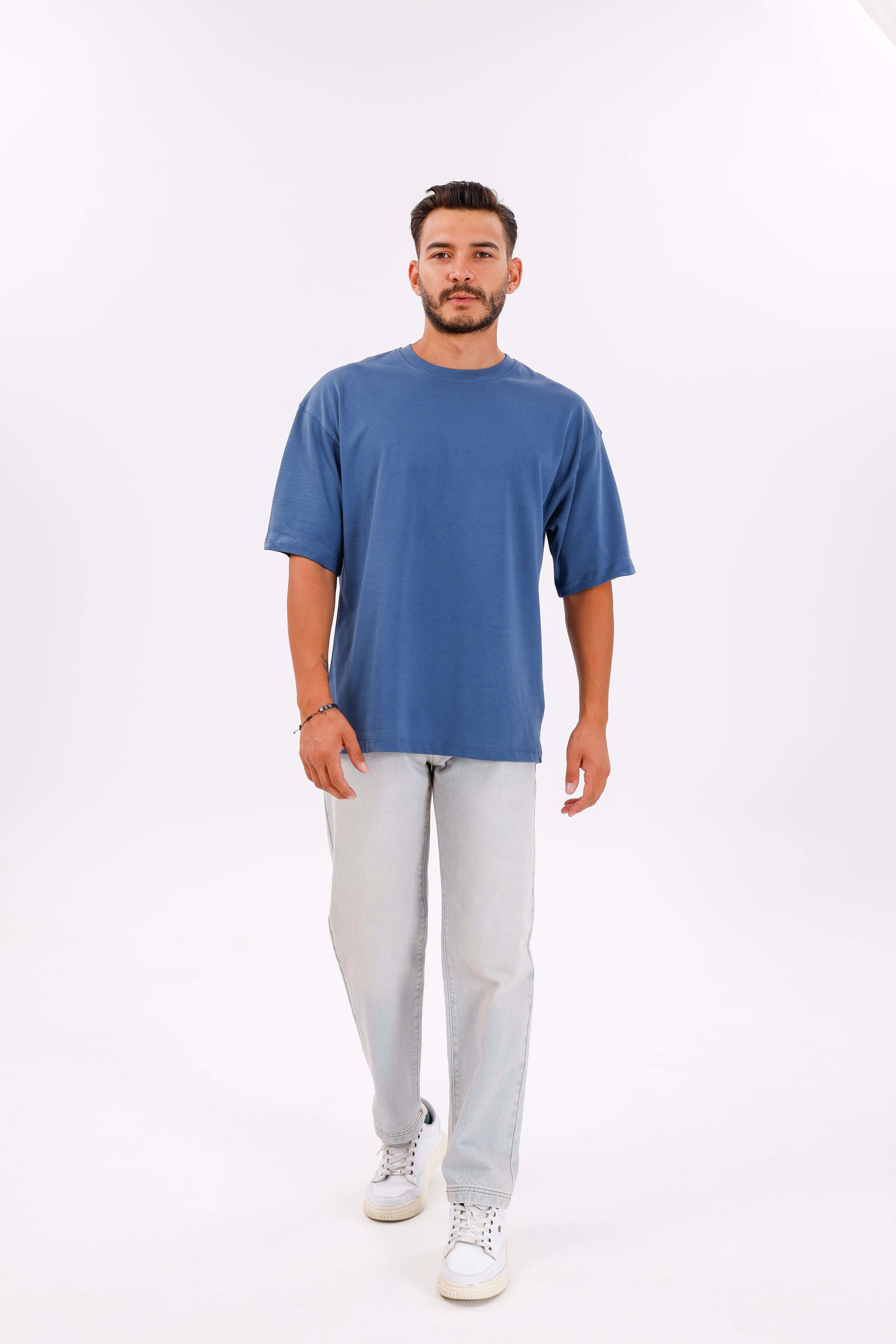 Oversize Basic 30/2 T-Shirt İndigo