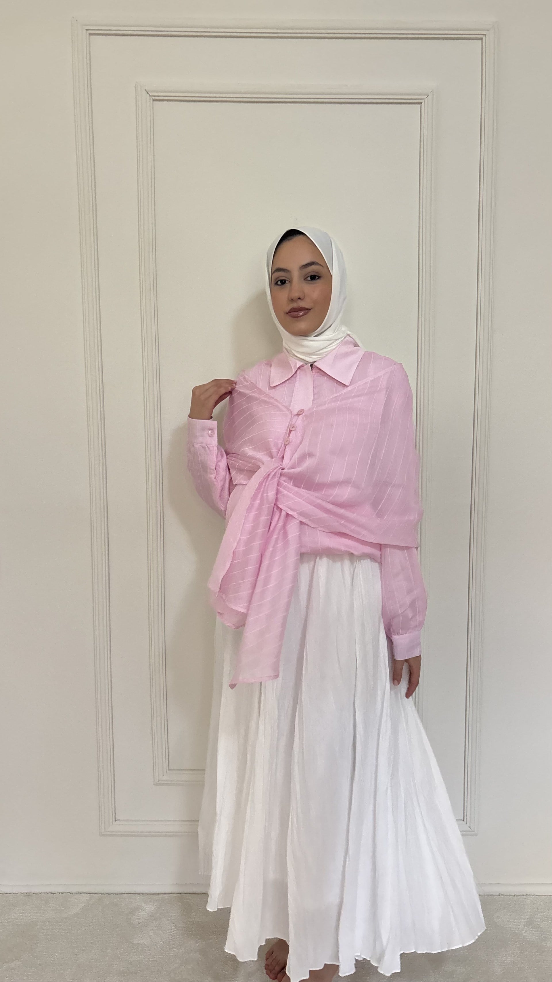 Tencel Pamuklu Gömlek - Pembe