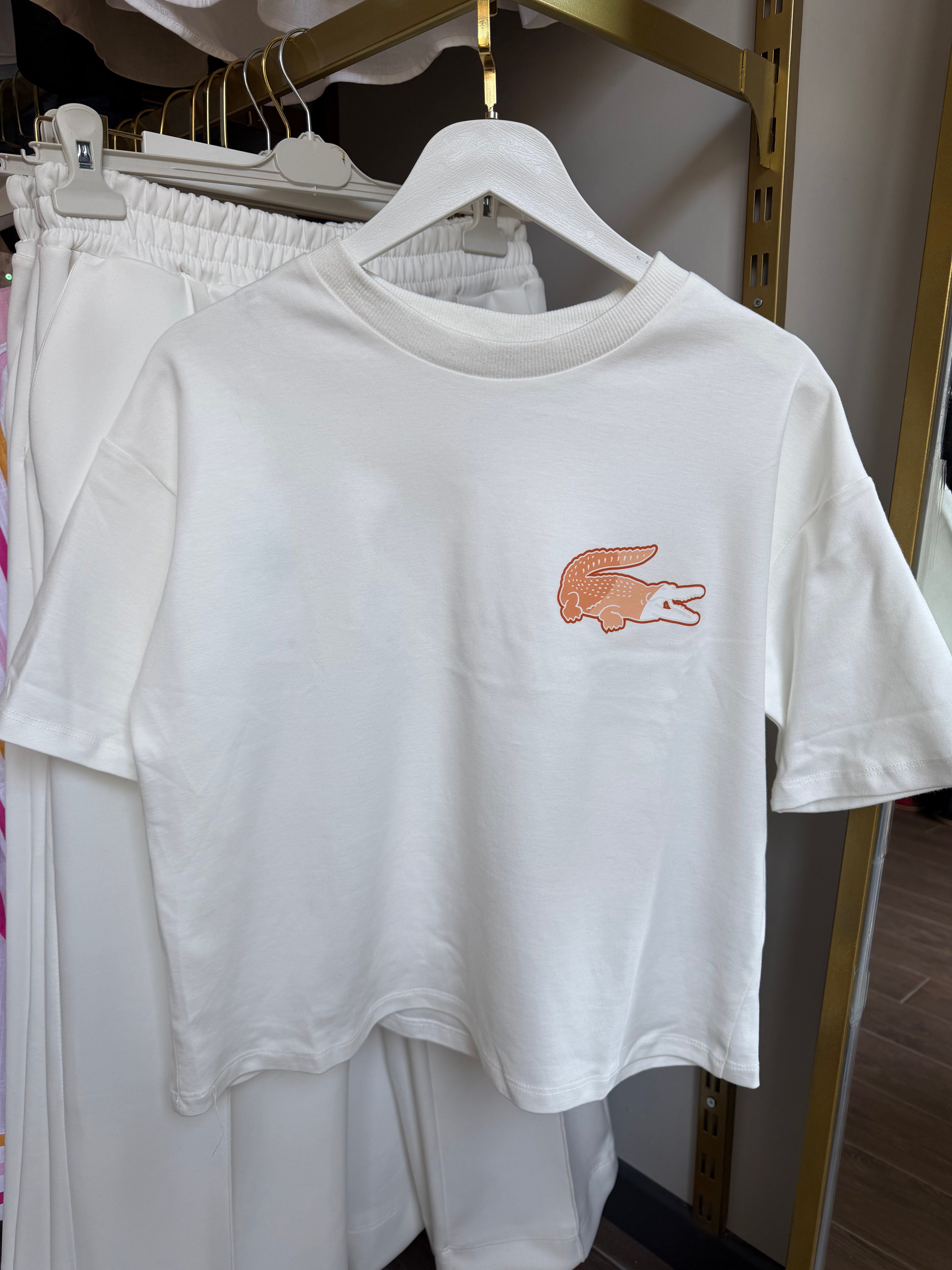 Baskılı T-shirt Beyaz