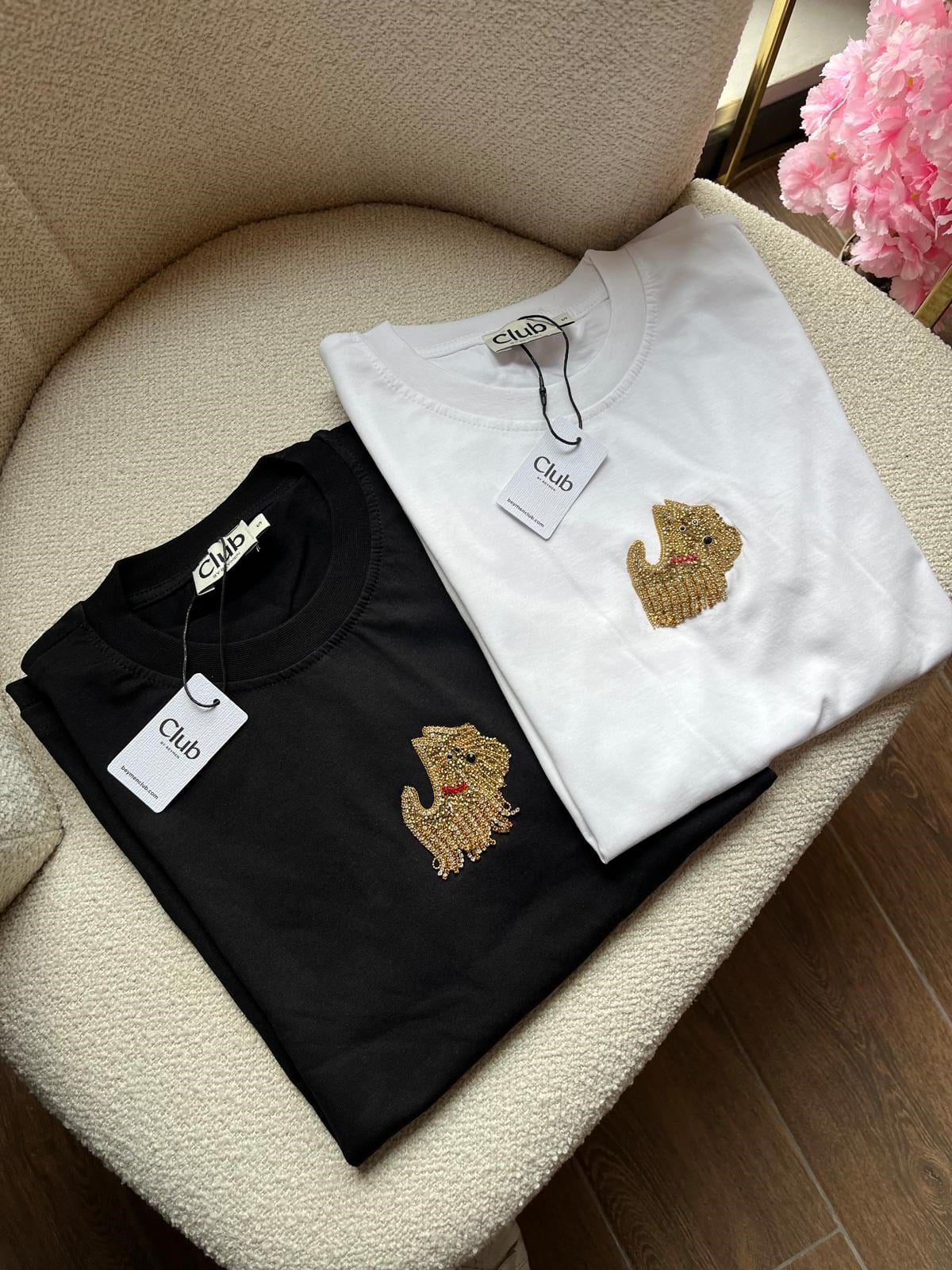 Figürlü Taşlı T-shirt
