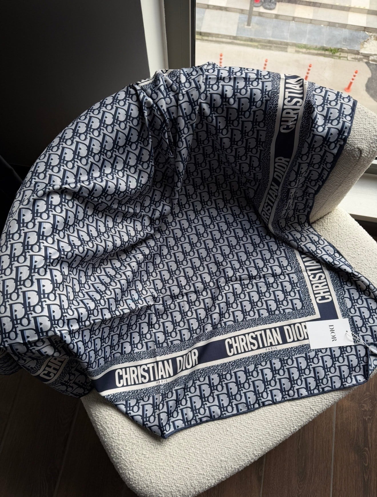 Premium Twill İpek Eşarp Açık Mavi
