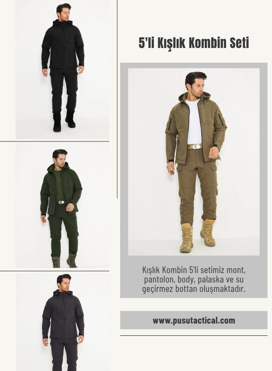 5’li Kışlık Kombin Botlu
