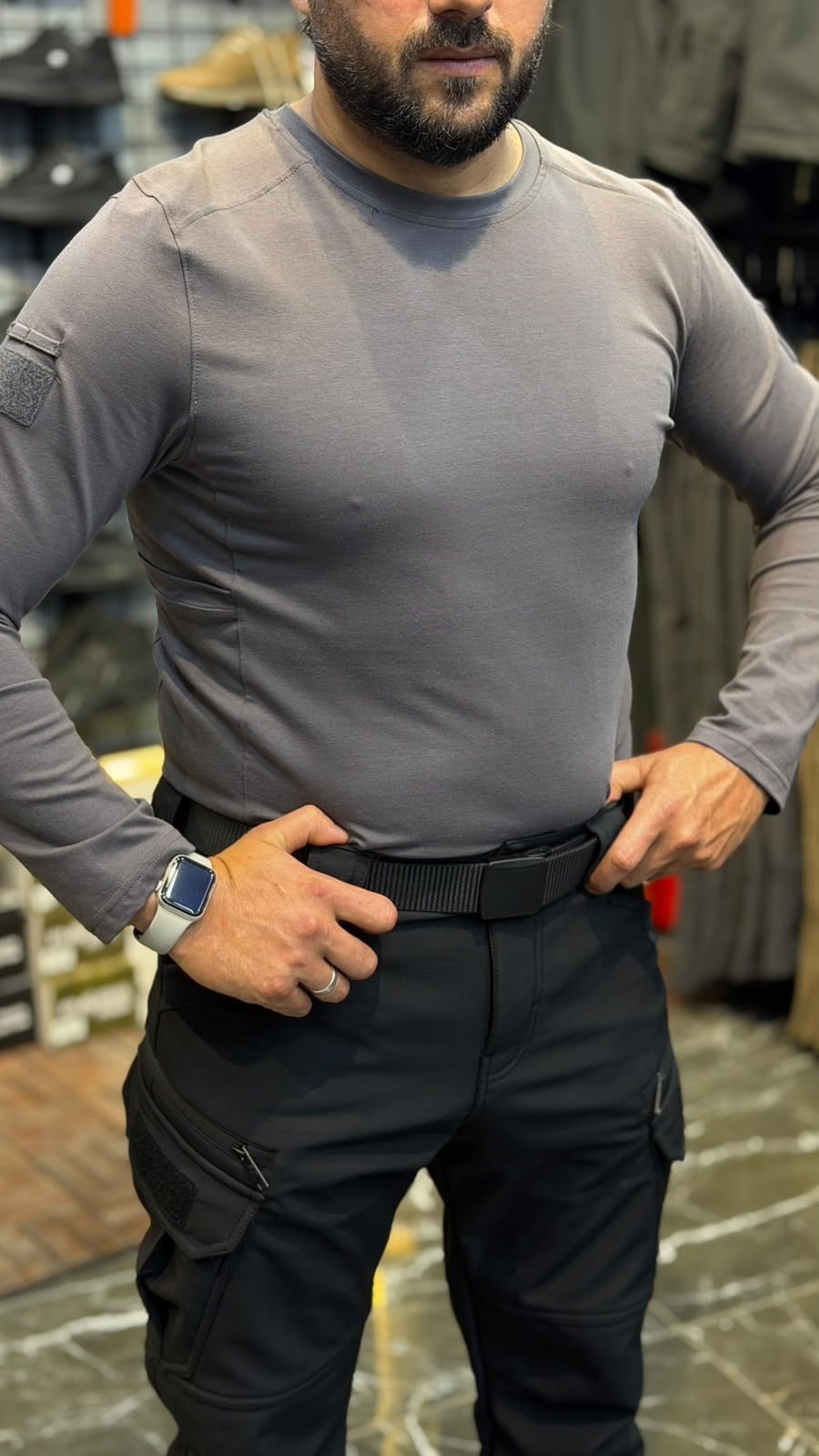 Taktikal Antrasit Uzun Kollu Body