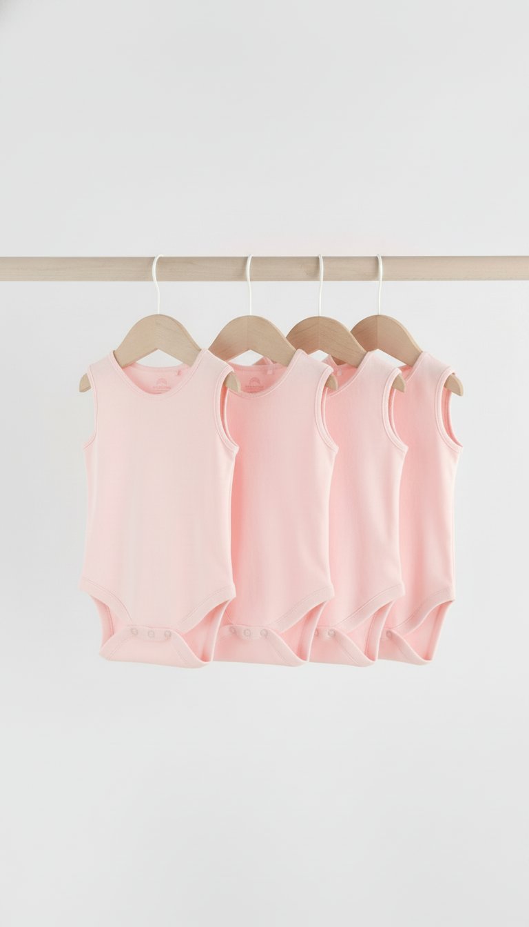 Next 4'lü Bebek Yeleği Bodysuits Pembe