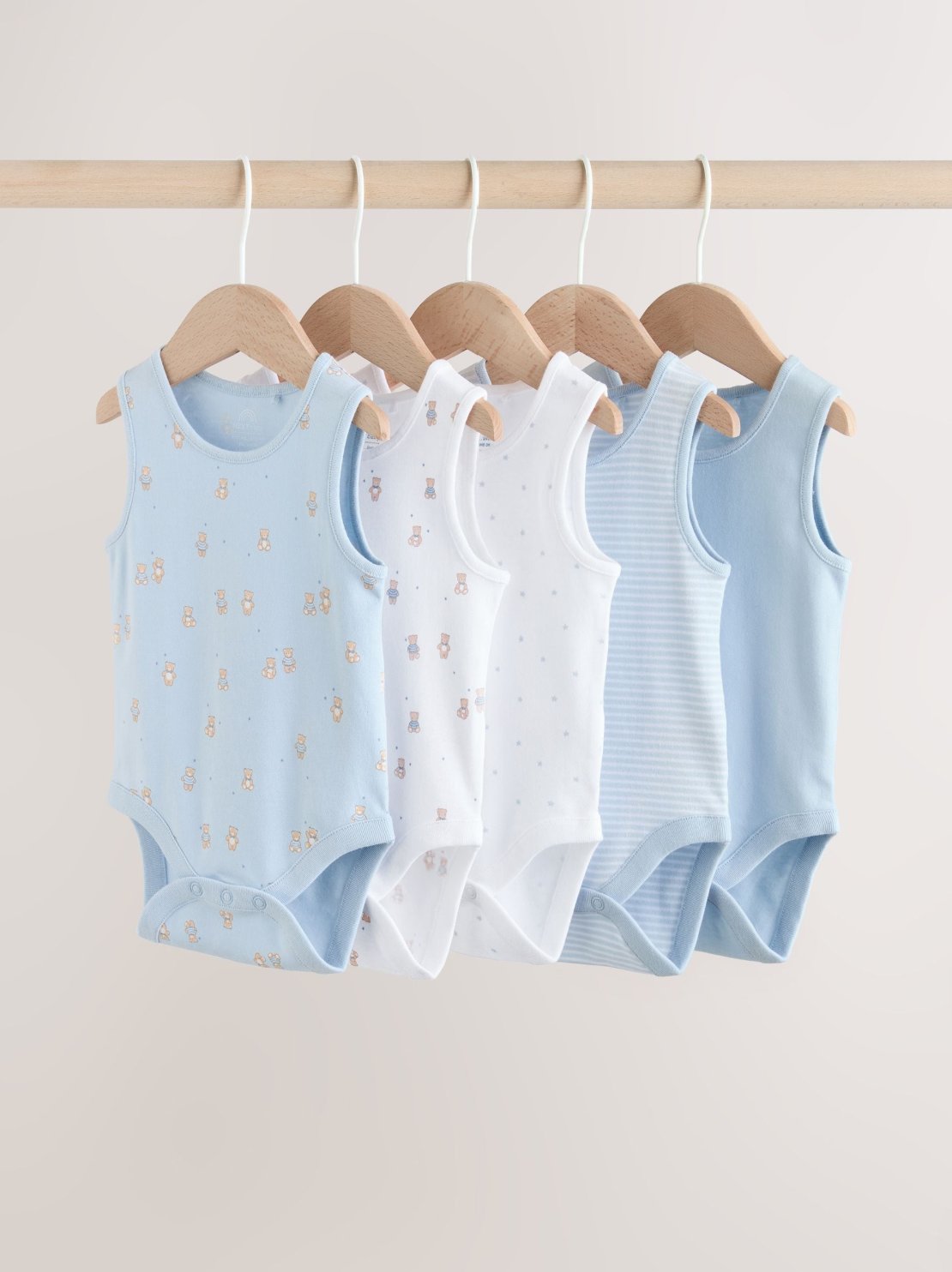 Next 5'li Bebek Yeleği Bodysuits Ayıcık Yıldız Çizgi