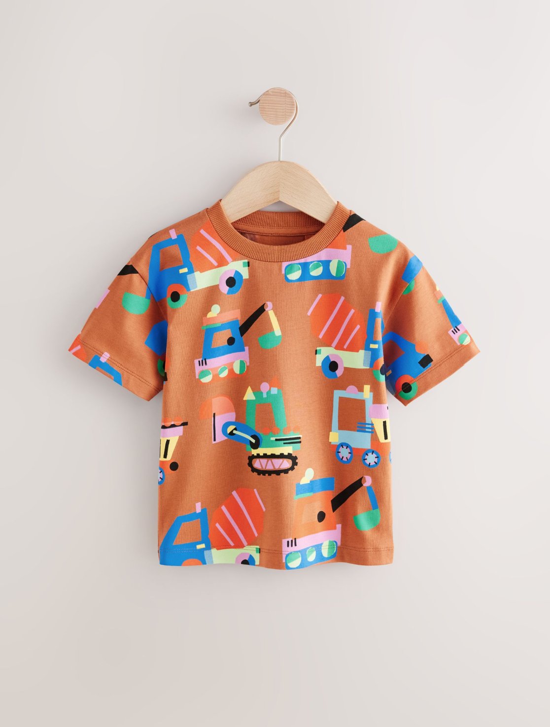 Next Geometrik Desenli T-Shirt Kahverengi