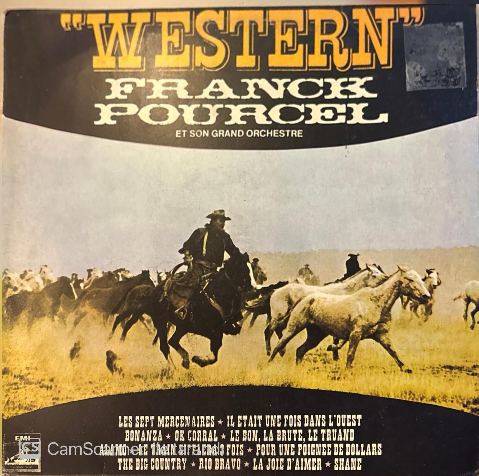 Franck Pourcel Et Son Grand Orchestre – Western Soundtrack Plak LP