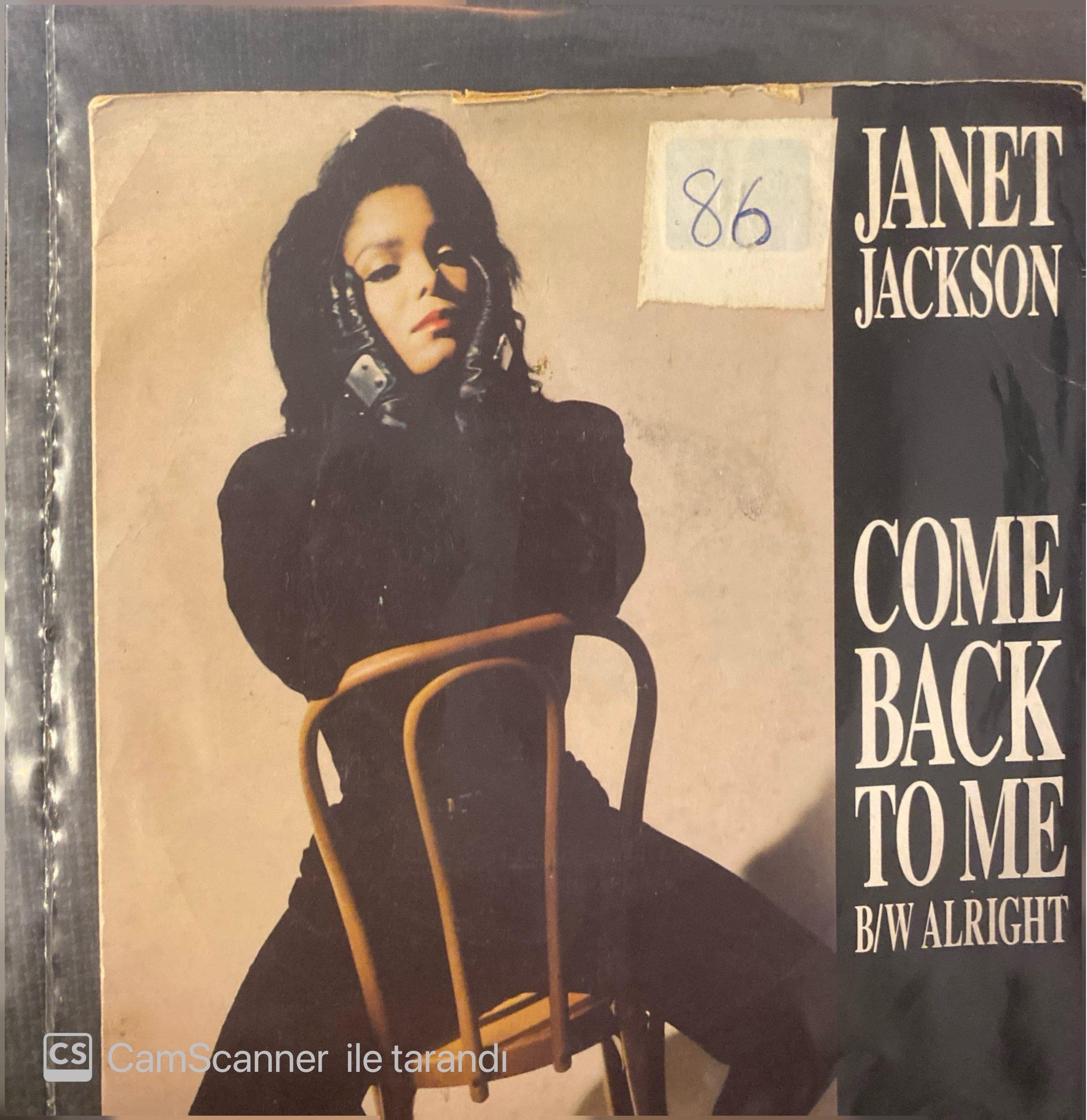 Janet Jackson - Come Back to Me / Allright 45'lik Plak
