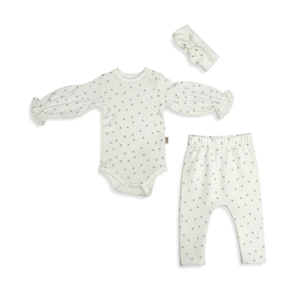 Dantelli Yaldız Baskılı 2'li Takım