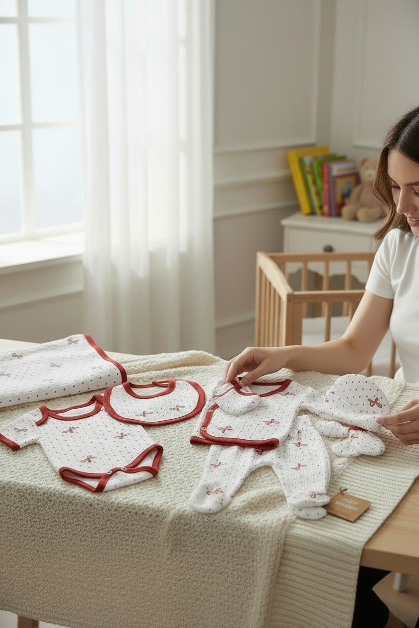 Minik Fiyonklu Baskılı 7'li Set 
