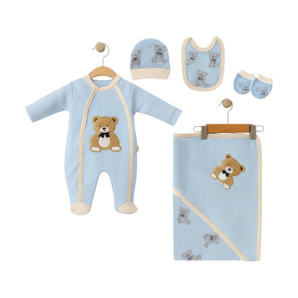 Peluş Ayıcıklı Battaniyeli 5'li Set