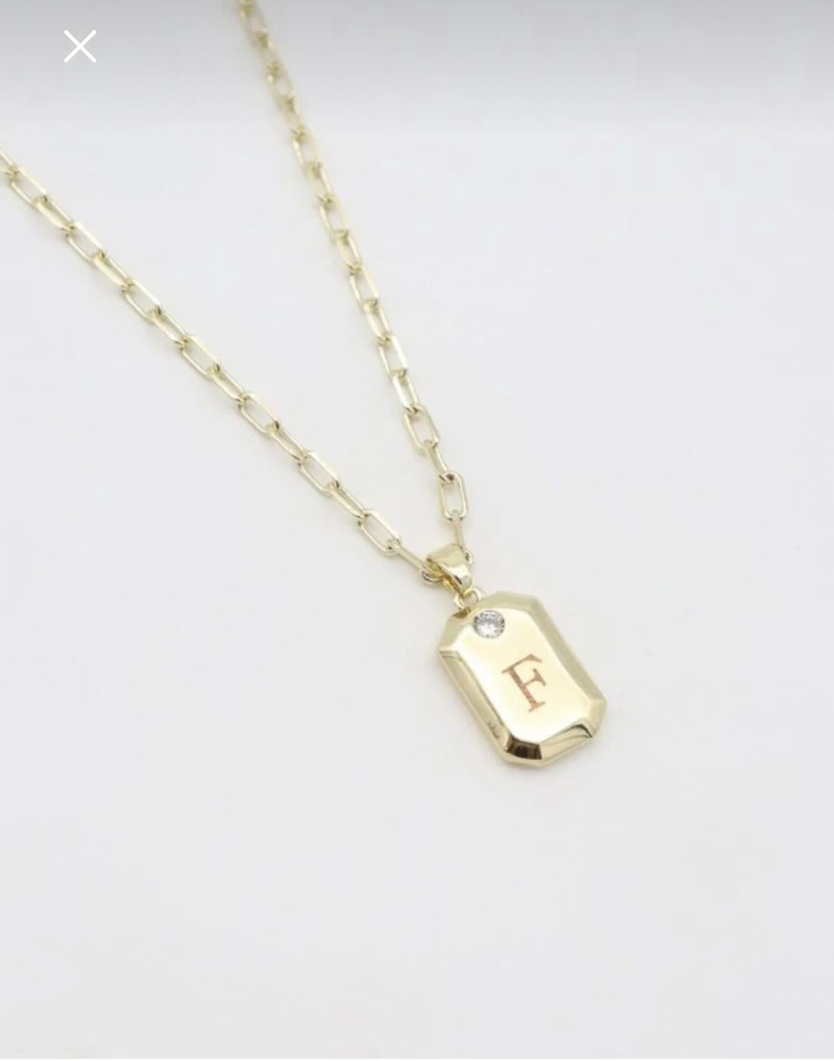14K Çelik Harf Kolyeler (50+5 cm)