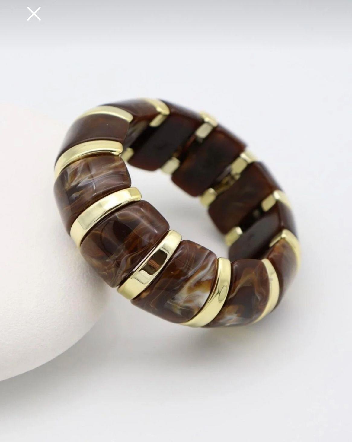 14K Gold Çelik Lastikli Bileklik – Zamansız ve Modern Tasarım