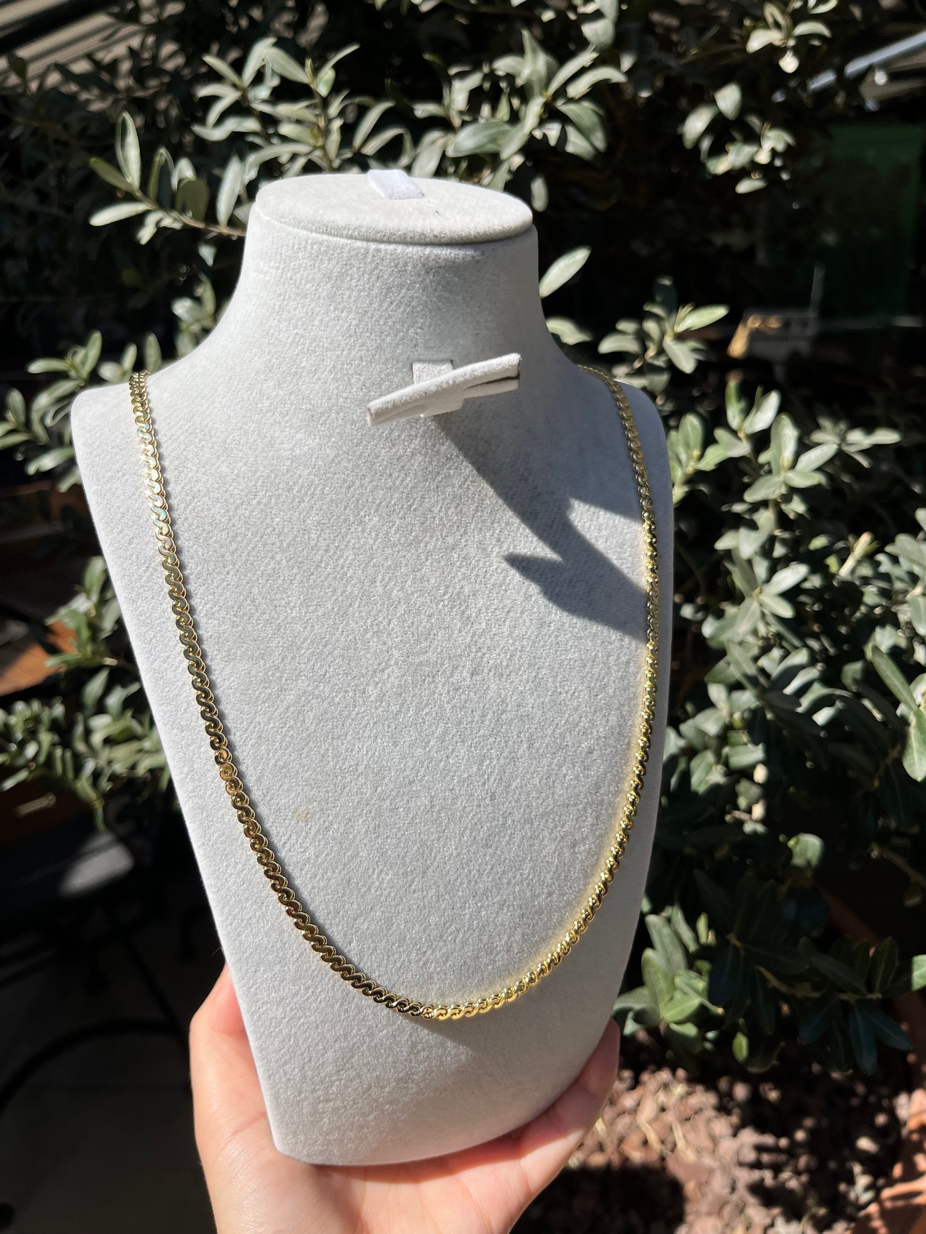 14K Gold Renk 70 CM VIP Serisi Çelik Zincir Kolye – Premium Tasarım