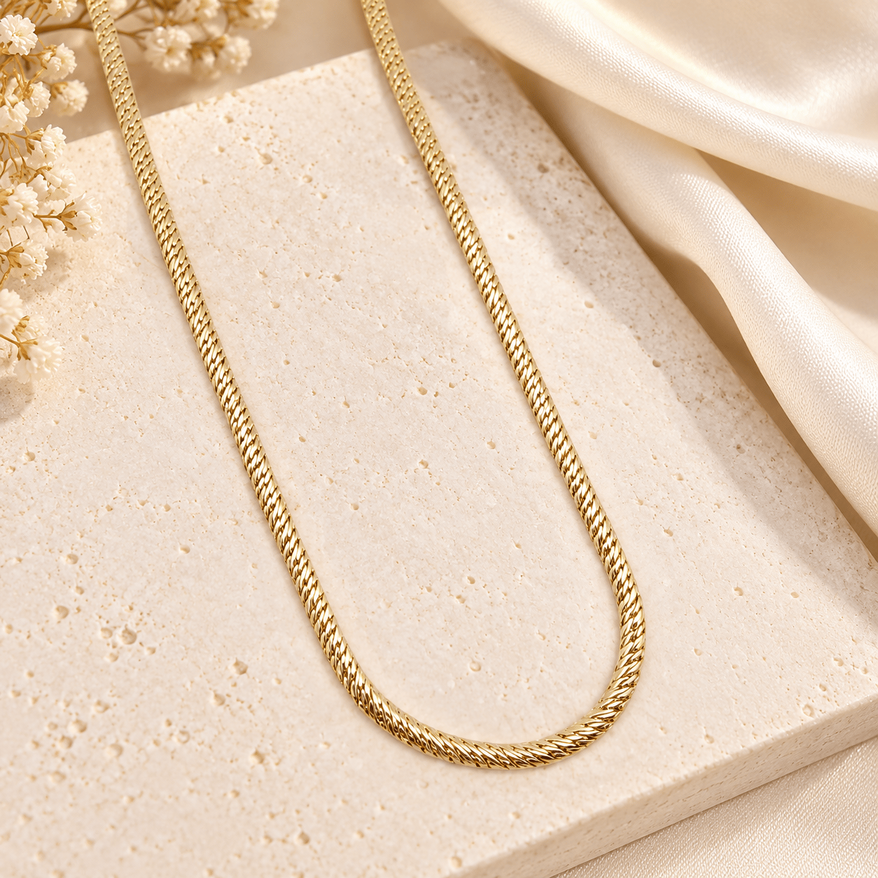 VIP 14K Çelik Zincir Kolye – 60 cm