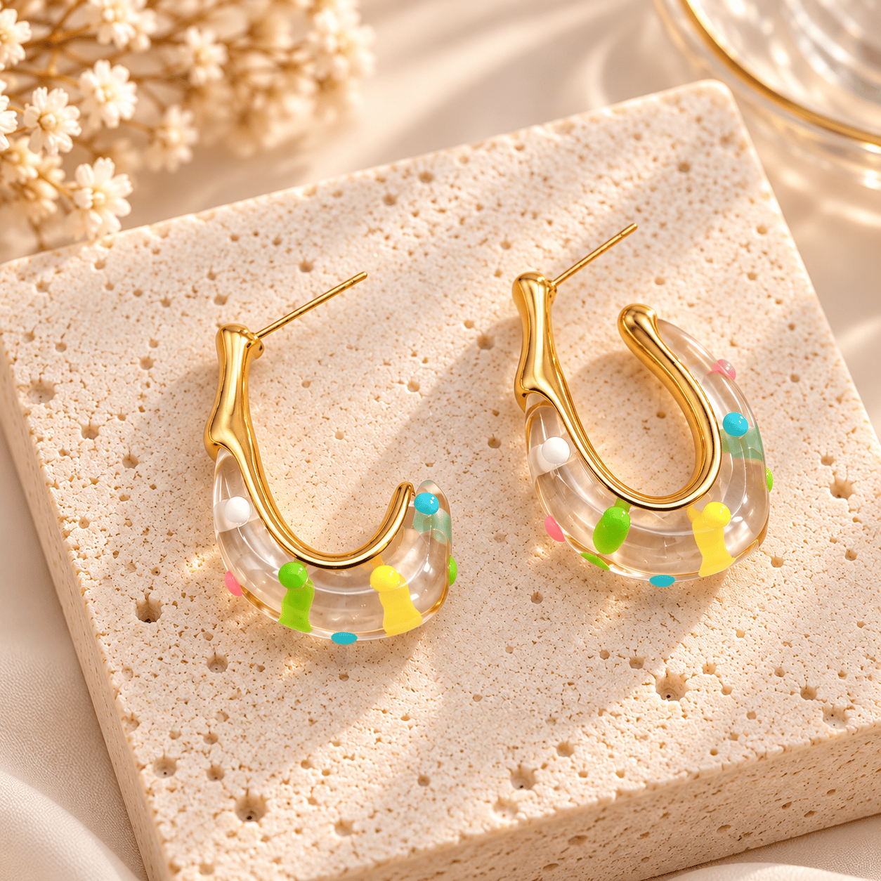 VIP 30 mm Puantiyeli Çelik Küpe
