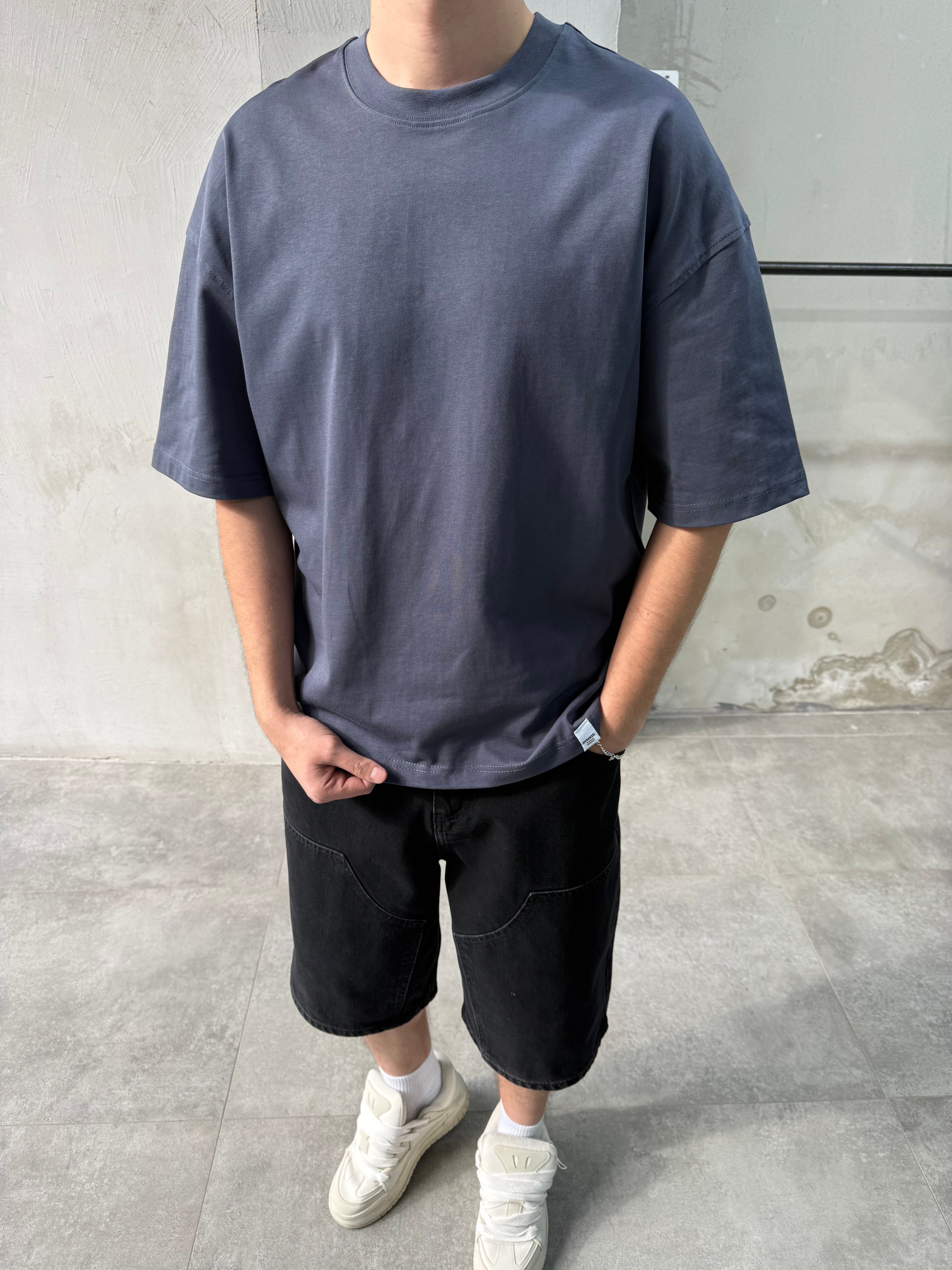 Basic Oversize Füme T-shirt