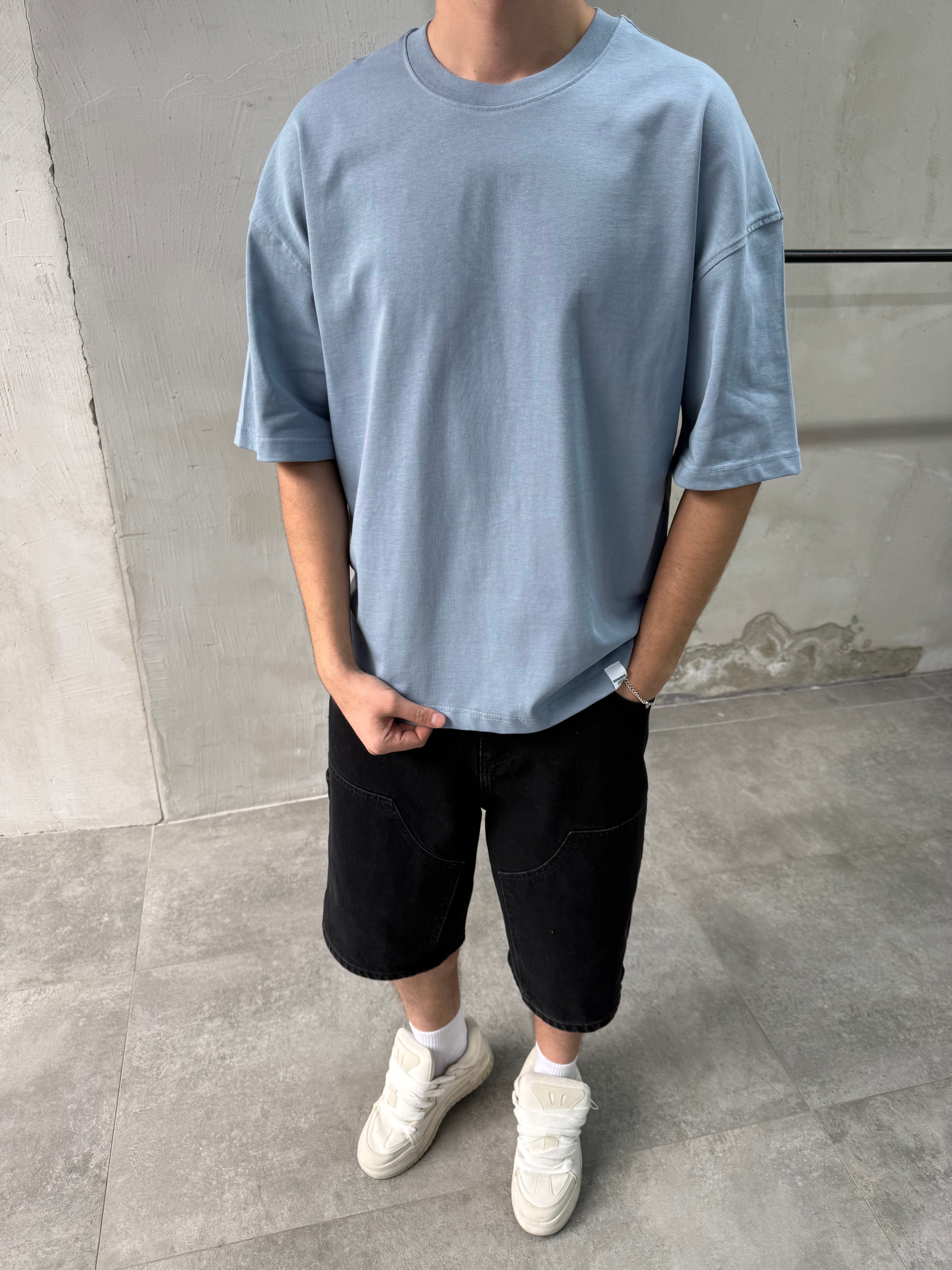 Basic Oversize Mavi T-shirt