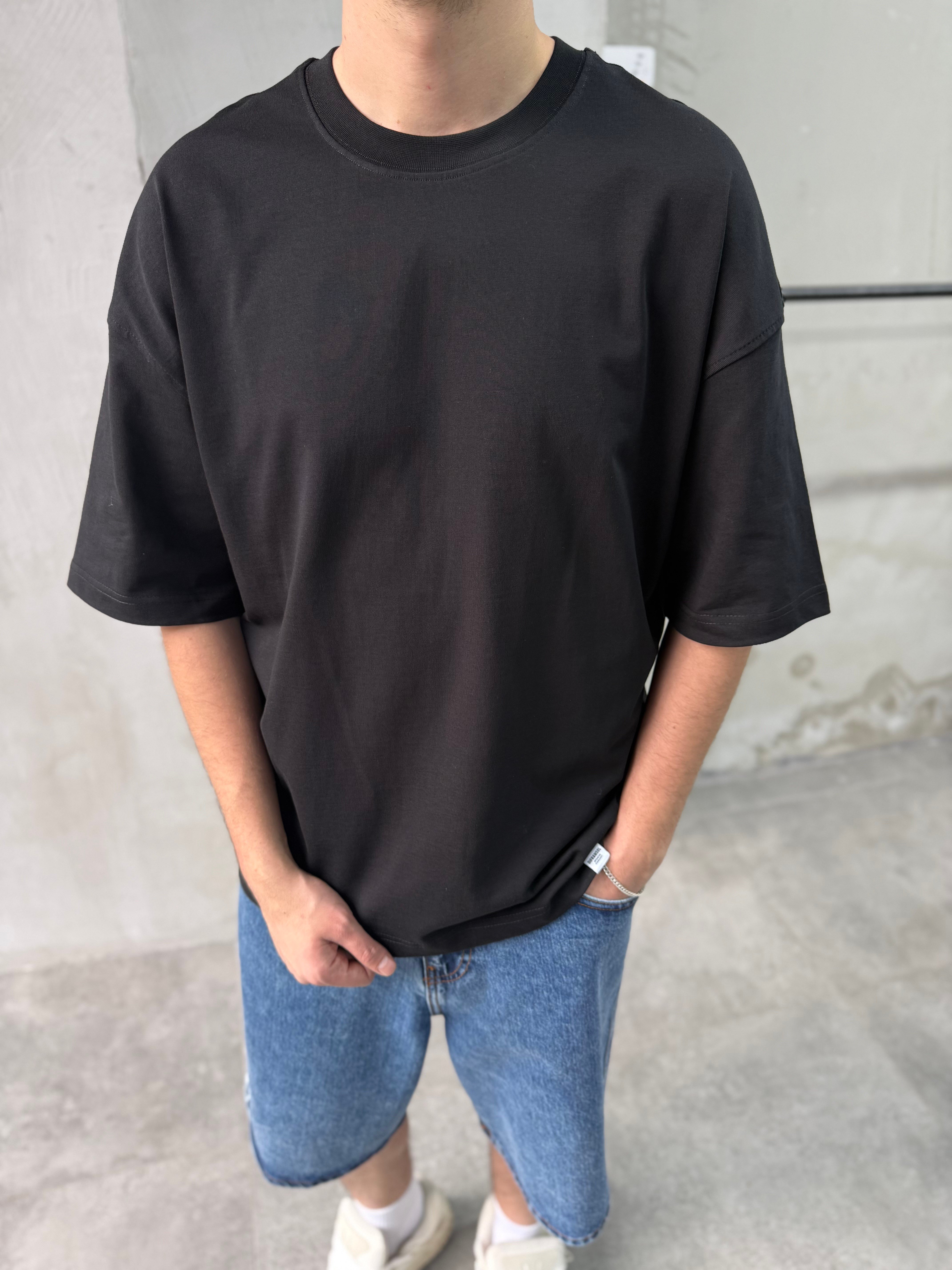 Basic Oversize Siyah T-shirt