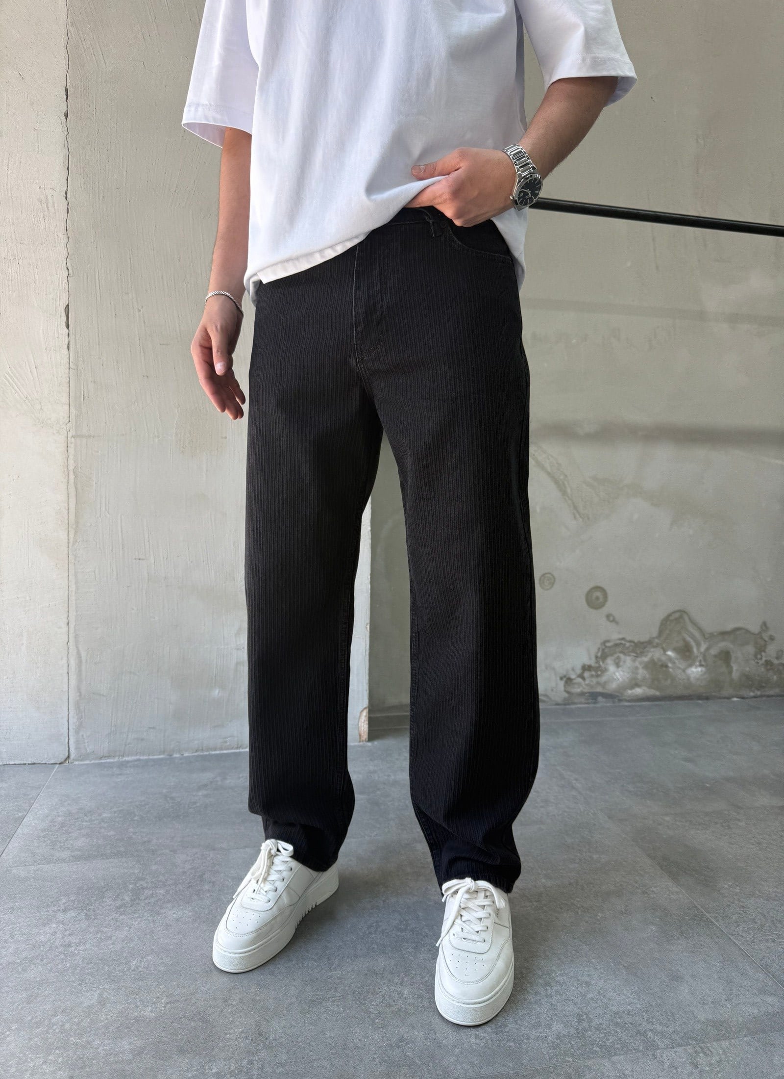 Espiga Siyah  Baggy Jean