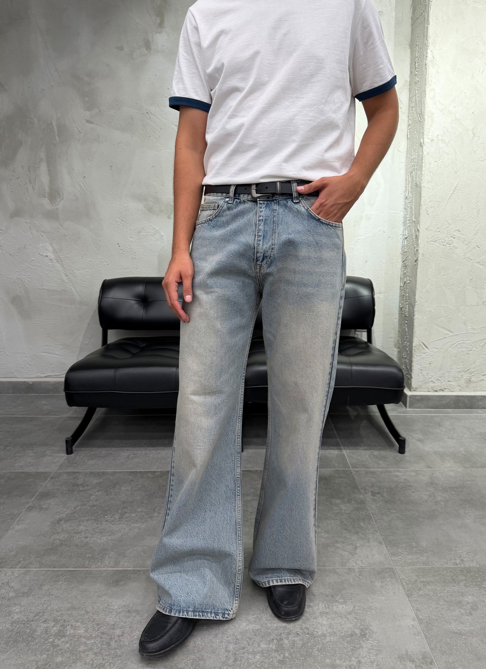 Flare İspanyol Paça Eskitme Fit Jean