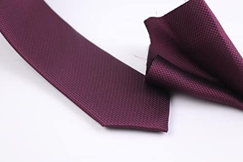 1.Kalite Özel Desenli Kravat Mendil Seti - Bordo Bordo Bordo ars-467