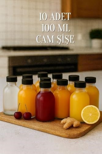 10 Adet 100 Ml Siyah Kapaklı Düğün, Kına, Nişan, Kolonya, Hediyelik Şişesi Kapaklı 100 Cc Cam Şişe