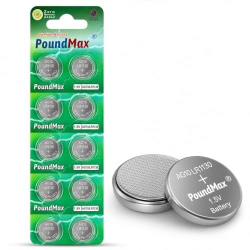 10 X PoundMax AG10, LR54,1,5V Alkalin Düğme Pil
