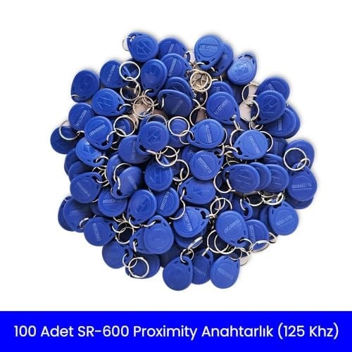 100 Adet SARKEY SR-600 Proximity Anahtarlık - Rfıd Tag - Göstergeç - 125 Khz
