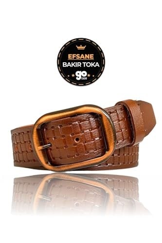 %100 Hakiki Deri, Efsane Tokalı, Siyah Kadın Kot Kemeri 4 cm_SiYKaRe-byn-23-BAKIR