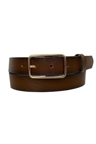 %100 Hakiki Deri Gold Dikdörtgen Tokalı Tosado İnce Kadın Kemeri, 3cm; 3cm-KDN-05-ToSaDo.Düz