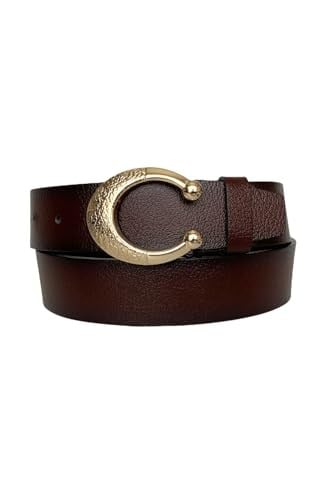 %100 Hakiki Deri, Gold Tokalı Bordo Kadın Kot Kemeri 4 cm; Bordo-byn-53