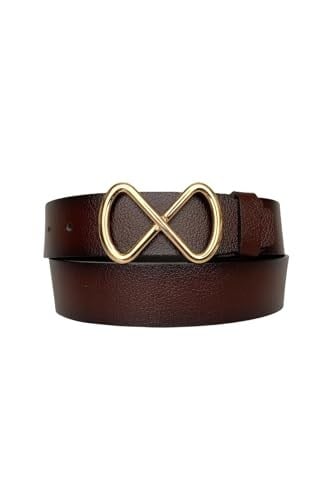 %100 Hakiki Deri, Gold Tokalı Bordo Kadın Kot Kemeri 4 cm; Bordo-byn-42
