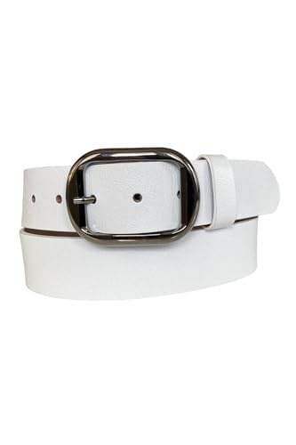 %100 Hakiki Deri, Siyah Nikel Tokalı Bordo Kadın Kot Kemeri 4 cm; Bordo-byn-23