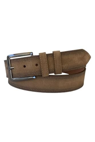 %100 Hakiki Deri Süet Açık Yeşil Kemer 4 cm