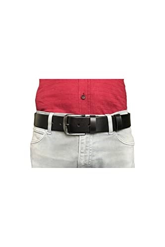 %100 Hakiki Kaliteli Deri 4.5 cm Siyah Kot, Spor Kemer, Go-Dk-5555