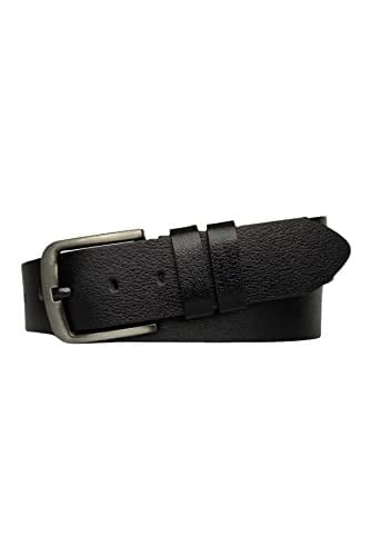 %100 Hakiki Tek Parça Kaliteli Deri 4.5 cm Siyah Kot, Spor Kemer; GO-1111