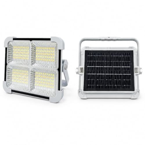 200W Solar LED Projektör, 3 Renk Işık Modlu Şarjlı Kamp Lambası, USB Girişli Güneş Panelli Acil Durum Işığı İP44