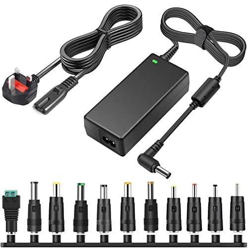 24V 2.5A AC DC Adaptör 60W Güç Kaynağı, LED Şerit Işığı, 3D Yazıcı, LCD Monitör, 5.5 x 2.5 mm ve 11 PCS DC Konnektörlü, 24 Volt 0-2500mA Cihazlarla Uyumlu