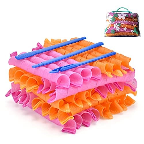 40 adet Isısız Spiral Saç Bigudi Uzun Saç, Hiçbir Isı Curlers 22 inç/55 cm Sihirli Bukleler Saç Silindirleri ile Şekillendirici Kanca Kadınlar Çocuklar için