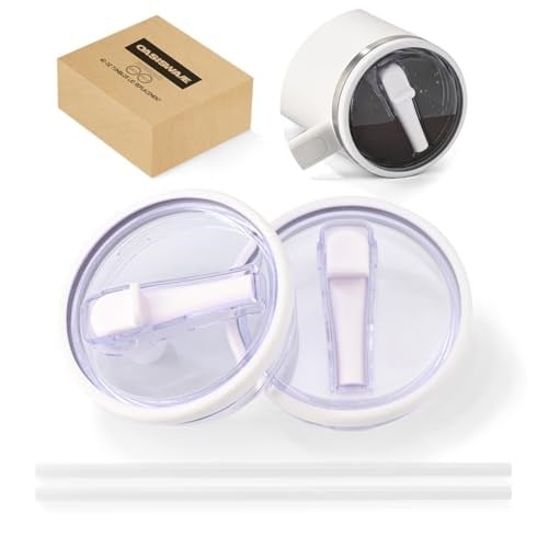 40 oz Bardak Kapağı Değiştirme, 40 oz Tumbler Flip Hasır Kapak Stanley Adventure Quencher Seyahat Tumbler 40 oz, Stanley Yedek Kapak için Dökülmeye Dayanıklı Sıçramaya Dayanıklı Bardak Kapakları (2