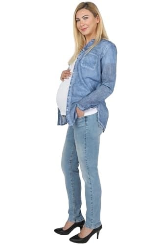 5 Cepli Hamile Pantolon Açık Mavi