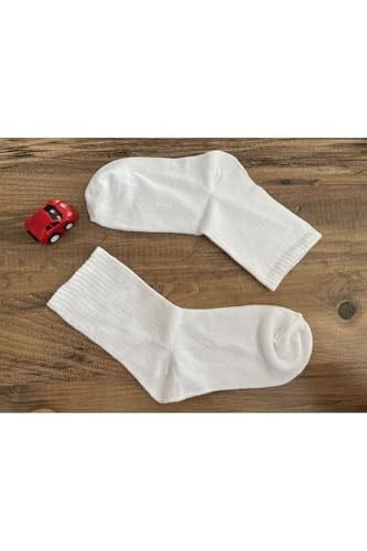 5 Çift Beyaz Unisex Kolej Çorabı BEYAZ 36-41
