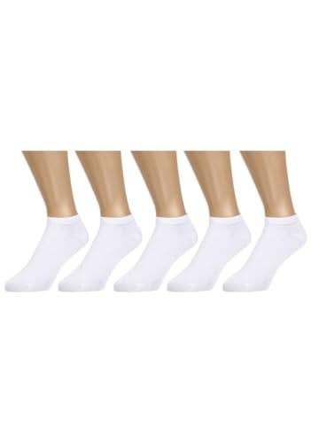 5 Çift Dikişsiz Yazlık Dayanıklı Pamuklu Patik Çorap- Beyaz Sneaker Çorap