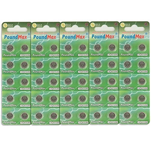 50 x PoundMax AG13 LR44 1,5 V PoundMax Alkalin Düğme Pil