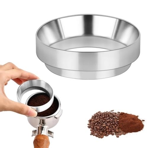 51 mm kahve dozaj halkası, espresso yedek parçaları, dozaj hunisi, kahve dozaj halkası, manyetik, kahve makinesi, dolum hunisi, kahve aksesuarı, süzgeç, demleme kabı, kahve tozu, tam dolum