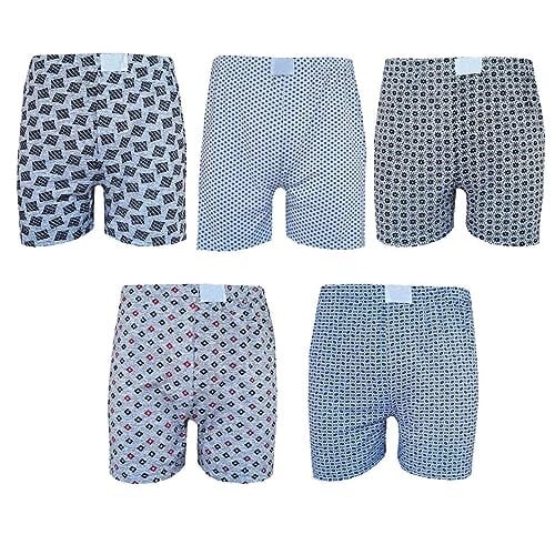 5li Erkek Desenli Boxer Ekonomik İnce Pamuklu Paçalı Don
